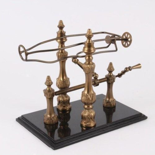 Wine Bottle Stand – Brass & Marble – Workable Wine Display Piece