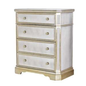 Chest Of Drawers - Antique Mirrored - 4 Drawer - Mirrored Furniture Range