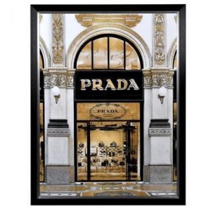 Prada Wall Art - Large Black Framed - Designer Store Front Design