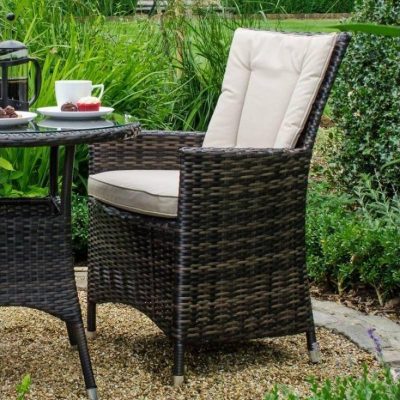 6 Seater Rectangular Dining Set – Inset Ice Bucket – Brown Polyweave