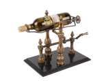 Wine Bottle Stand - Brass & Marble - Workable Wine Display Piece