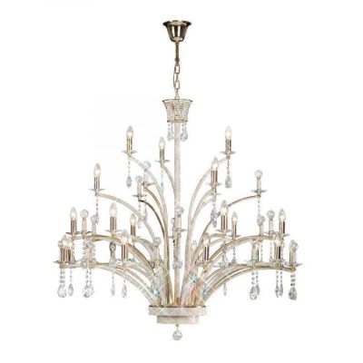Chandelier – 21 Light – French Gold Crystal & Brass –  Large