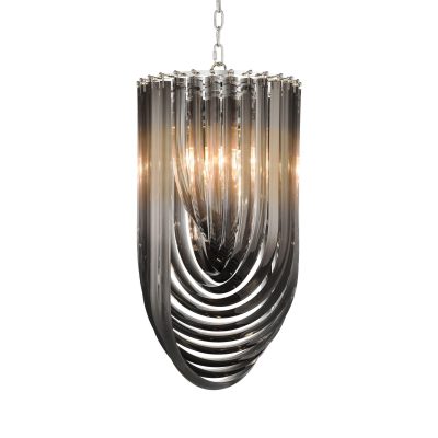 Chandelier - U Shaped Polished Murano Design - 5 Lights - Large
