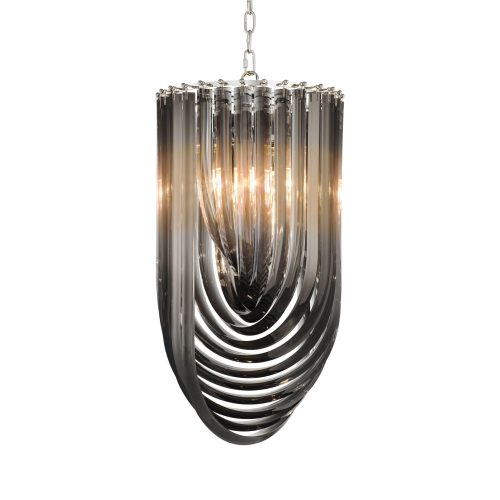 Chandelier - U Shaped Polished Murano Design - 5 Lights - Large