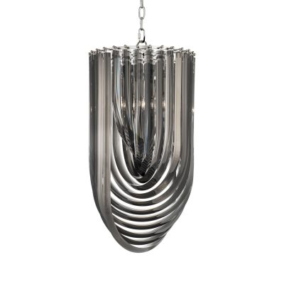 Chandelier – U Shaped Polished Murano Design – 5 Lights – Large