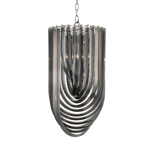 Chandelier - U Shaped Polished Murano Design - 5 Lights - Large