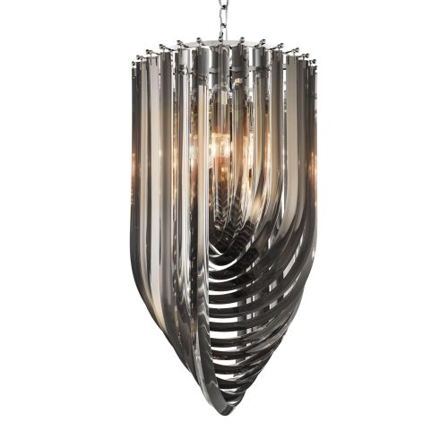 Chandelier - U Shaped Polished Murano Design - 5 Lights - Large