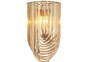Chandelier - U Shaped Polished Murano Design - 5 Lights - Large