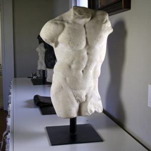 Male Abstract 'Roman Torso Sculpture' Stone/Resin Finish