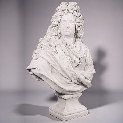 Louis XIV Bust Abstract Sculpture – Roman Stone Finish