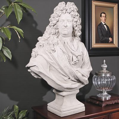 Louis XIV Bust Abstract Sculpture - Roman Stone Finish