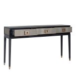 Console Table - 3 Drawer - Inlaid Oak Lined - Banbury Range