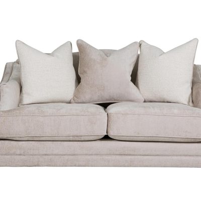 2 Seater Sofa – Soft Mink Velvet – 3 Scatter Cushions