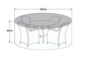 4 Seat Outdoor Dining Set Cover - All Weather - Round