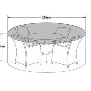 4 Seat Outdoor Dining Set Cover - All Weather - Round