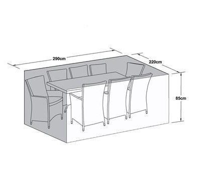 8 Seat Outdoor Dining Table Cover - All Weather - Rectangle