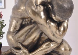 Crouched Bronze Bust