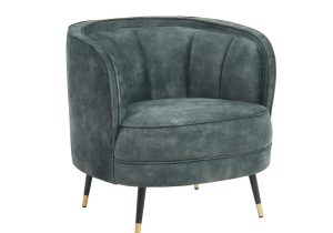 Occasional Chair - Deep Ribbed - Vintage Forest Green Velour