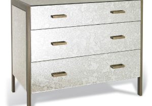 Chest Of Drawers - Champagne Edged 3 Drawer - Antique Mirrored Finish