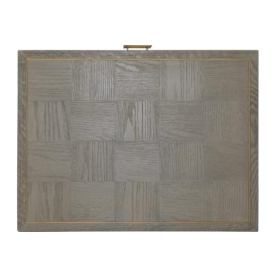 Lamp/Side Table – Grey Inlaid Oak – 1 Drawer – Georgia Furniture Range