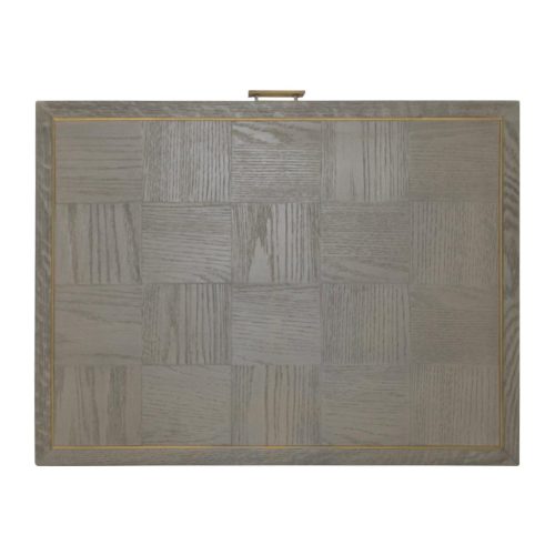 2 Door Drinks Cabinet – Grey Inlaid Oak – Georgia Furniture Range