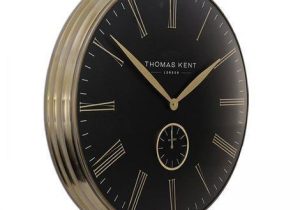 Wall Clock - Round Thomas Kent' Design - Brass Finish Surround