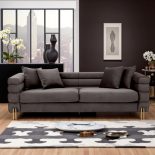 4 Seater Deep Ribbed Sofa