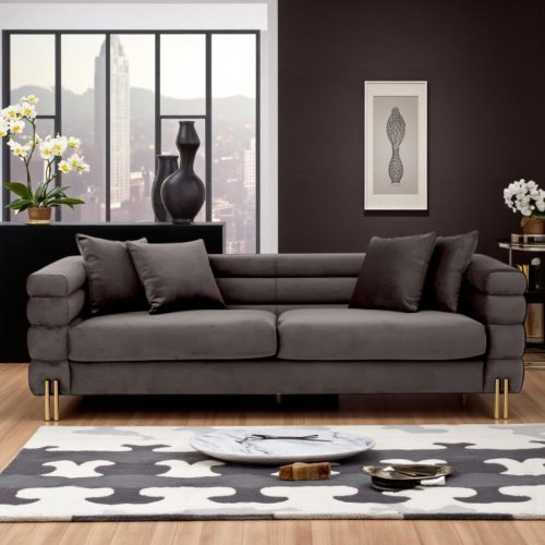 4 Seater Deep Ribbed Sofa