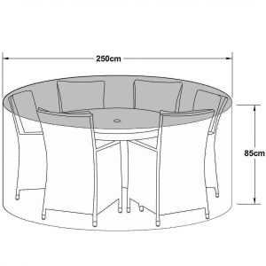 6 Seat Outdoor Dining Set Cover - All Weather - Round