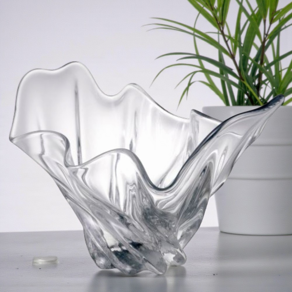 'Mayfair' Table Bowl - Hand Blown Clear Glass 'Mayfair' Table Bowl - Hand Blown Clear Glass