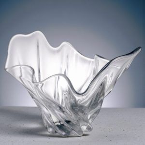 'Mayfair' Table Bowl - Hand Blown Clear Glass
