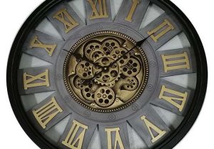 Wall Clock Moving Cogs