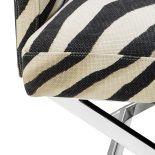 Occasional Chair - Chrome Frame Finish - Zebra Design Finish