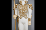 Christmas General - Large Gold & White Standing Statue - Embellished Finish