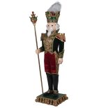 Christmas General - Large Gold & Green Standing Statue - Velvet Finish