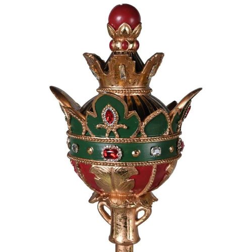 Christmas General - Large Gold & Green Standing Statue - Velvet Finish