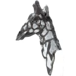 Silver Giraffe Head Wall Art - Wall Hanging