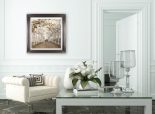 'White Gold' Artwork - Silver Frame -Varnished - White Slip & Glass - Assaf Frank