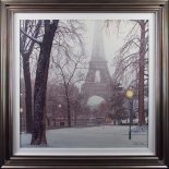 'A Foggy Day In Paris' Artwork - Silver Framed & White Slip Design - Rod Chase