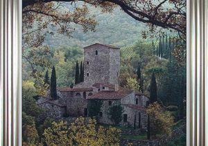 'Chianti Hills' Artwork - Silver Framed & White Slip Design - Rod Chase
