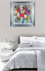 'Blooming Sunshine' Artwork - Silver Framed & White Slip Design - Nina Ramos