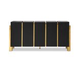 Sideboard - Black Ash & Polished Brass Finish - Florence Range