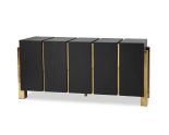 Sideboard - Black Ash & Polished Brass Finish - Florence Range