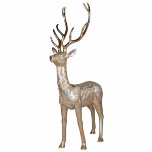 Christmas Deer - Large Opulent Standing Deer - Gold