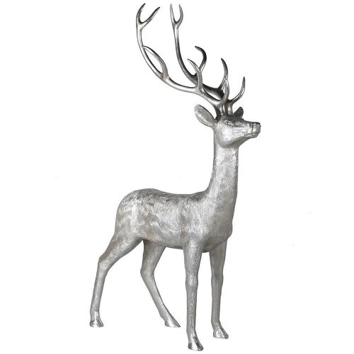 Christmas Deer - Large Opulent Standing Deer - Silver