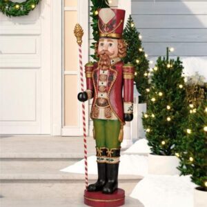 6ft Christmas Nutcracker - Resin Woodlook - Indoor / Outdoor Use