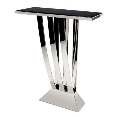 Console Table - Marble & Polished Chrome - Parma Chrome Range