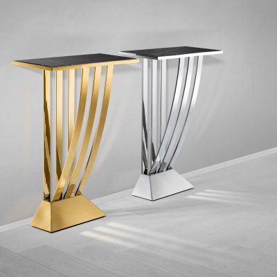 Console Table – Marble & Polished Chrome – Parma Chrome Range