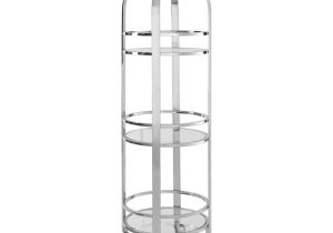 Drinks/Bar Trolley - 3 Tier Design - Chrome Surround & Glass Shelf Finish