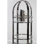 Drinks/Bar Trolley - 3 Tier Design - Chrome Surround & Glass Shelf Finish